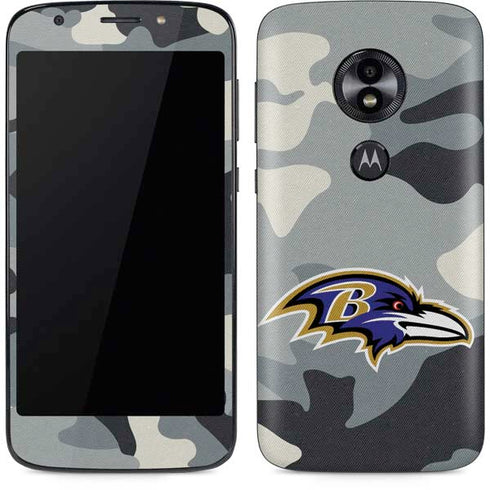 NFL Baltimore Ravens Camo Moto E5 Play Skin